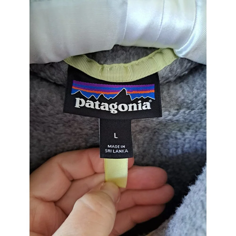 Patagonia Womens Retro Pile Jacket Gray Size Large Full Zip Gorpcore Hiking - Picture 2 of 9